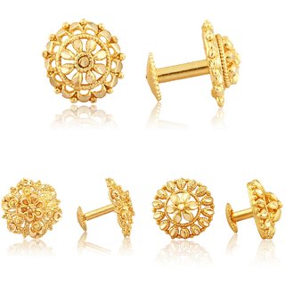 Sizzling Graceful Alloy Gold Plated Stud Earring Combo set For Women and Girls - Earrings | Buy online on ZillyBuy