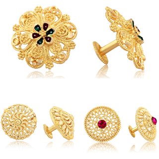 Twinkling Charming Alloy Gold Plated Stud Earring Combo set For Women and Girls - Earrings | Buy online on ZillyBuy