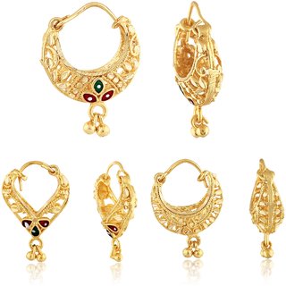 Sizzling Charming Alloy Gold Plated Stud and Chandbali Earring Combo set For Women and Girls - Earrings | Buy online on ZillyBuy