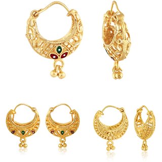 Allure Charming Alloy Gold Plated Stud and Chandbali Earring Combo set For Women and Girls - Earrings | Buy online on ZillyBuy