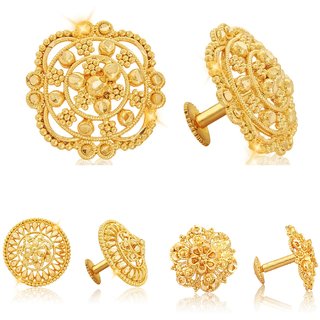 Sizzling Fancy Alloy Gold Plated Stud Earring Combo set For Women and Girls - Earrings | Buy online on ZillyBuy