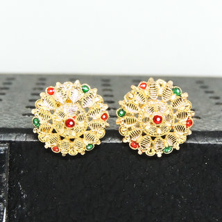 Traditional 1gm gold and micron plated  topps - Earrings | Buy online on ZillyBuy