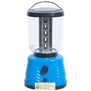 Solar LED Lamp cum Lantern with 360 degrees white LED lighting, inbuilt battery  solar panel - 6 Modes