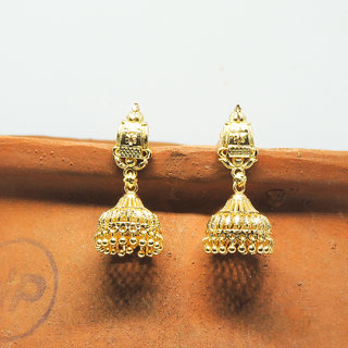 Traditional 1gm gold and micron plated  jhumkis - Earrings | Buy online on ZillyBuy