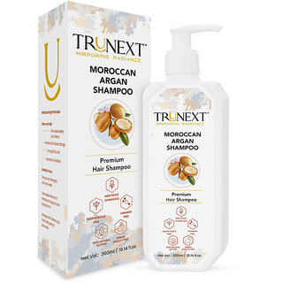TRUNEXT MOROCCAN ARGAN SHAMPOO FOR HAIR FALL CONTROL AND BETTER HAIR GROWTH , 300 ml