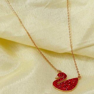 rose gold plated red duck chain