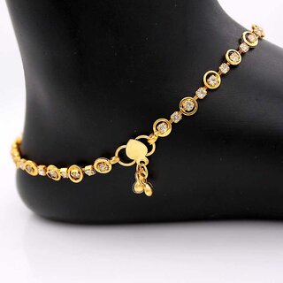 Indian Traditional Gold Plated Payal Anklets - Anklets | Buy online on ZillyBuy