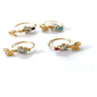nose pin colour blue silver red black