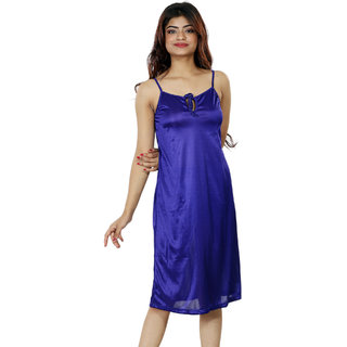 nivcy women satin nighty blue 