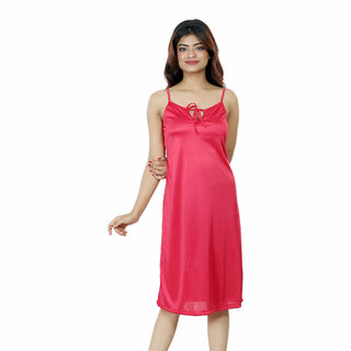 nivcy women satin nighty true red 