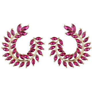 Earcuff Half Round Earrings for Girls Alloy Material Made in India Earrings for Women's Fashion Jewellery for Festival - Earrings | Buy online on ZillyBuy
