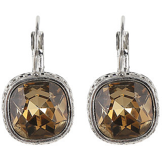 Crystal Stud Earrings for Girls Brass Material Made in India Earrings for Women's Fashion Jewellery for Party - Earrings | Buy online on ZillyBuy
