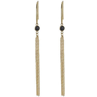 Chain Tasssel Dangler Earrings for Girls Brass Material Made in India Earrings for Women's Fashion Jewellery for Party - Earrings | Buy online on ZillyBuy