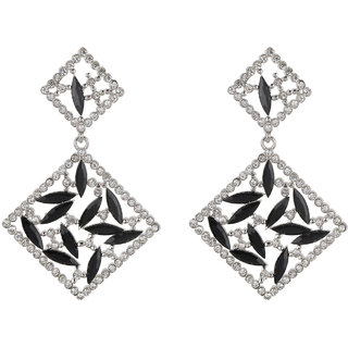 Crystallised Stud Earrings for Girls Brass Material Made in India Earrings for Women's Fashion Jewellery for Party - Earrings | Buy online on ZillyBuy