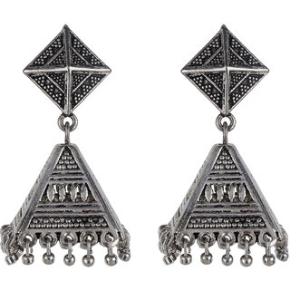 Triangle Fancy Jhumki Earrings for Girls Brass Material Made in India Earrings for Women's Fashion Jewellery - Earrings | Buy online on ZillyBuy