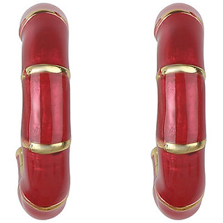 Small Enamel Baali Hoop Earring Daily Use for Girls Brass Material Earrings for Women's Fashion Jewellery for Party - Earrings | Buy online on ZillyBuy