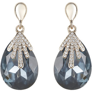 Big Drop Diamond Palm Stud Earrings for Girls Alloy Material Earrings for Women's Fashion Jewellery for Party - Earrings | Buy online on ZillyBuy