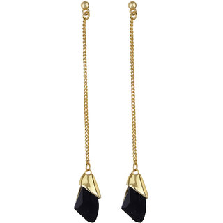 Crystal Chain Long Drop Dangler Earirngs for Girls Alloy Material Earrings for Women's Fashion Jewellery for Party - Earrings | Buy online on ZillyBuy