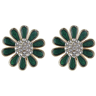 Changeable Backdrop Stud Earrings for Girls Brass Material Earrings for Women's Fashion Jewellery for Party - Earrings | Buy online on ZillyBuy