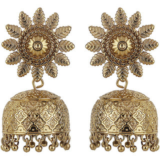 Mughali Tarashi Jhumki Ravson Top Golden Alloy Brass  Copper Fashion Jewelry Earrings Top  Best - Earrings | Buy online on ZillyBuy