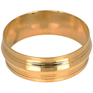 KESAR ZEMS Pure Brass Gold Plated 25 MM Thick and Heavy kada Unisex Brass Kada Diameter7.5 CM Golden. - Bangles & Bracelets | Buy online on ZillyBuy
