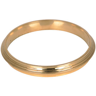 KESAR ZEMS Gold Plated Sikh Sardar Punjabi Brass Kada With Triple Groove Design For Unisex Diameter6.2 CM Golden. - Bangles & Bracelets | Buy online on ZillyBuy