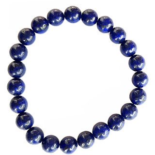 Natural Reiki Crystal Products Lapis Lazuli Round Beads Crystal Stone Bracelet for Reiki Healing and Crystal Healing. - Bangles & Bracelets | Buy online on ZillyBuy