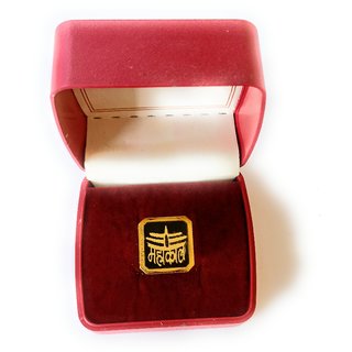 serve saktiman mahakal 24 carat gold plated ring