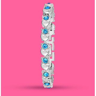 Silver Blue Stone Bracelet For Women - Bangles & Bracelets | Buy online on ZillyBuy