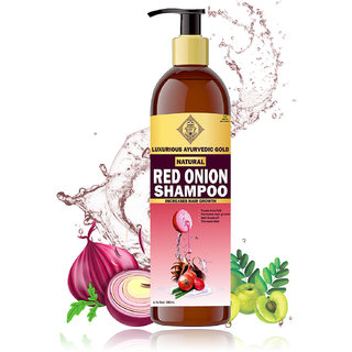 red onion shampoo for hair growth and scalp treatment pack of 1 pink fresh 200 ml