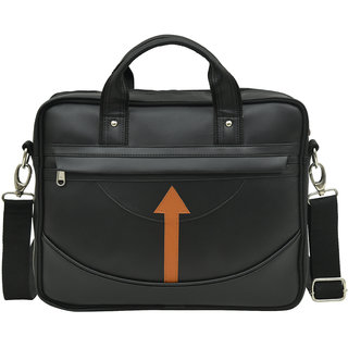 matrice laptop cum messenger bag with black tan faux vegan leather ne s 0788 blacktan 