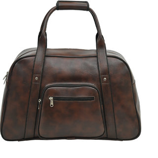 matrice duffle bag with brown two tone faux vegan leather ne s 0797 brown 