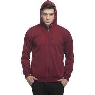 Trendy Kids Lambency Men Maroon Solid Long Sleeve Hooded Casual Sweatshirt 2026 at ShopCircuit |
