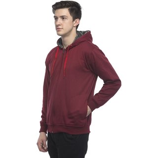 Trendy Kids Lambency Men Maroon Solid Long Sleeve Hooded Casual Sweatshirt 2026 at ShopCircuit |