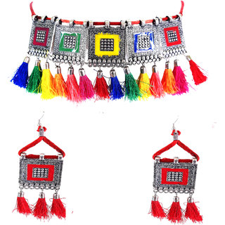 oxidised jewellery set multicolour 