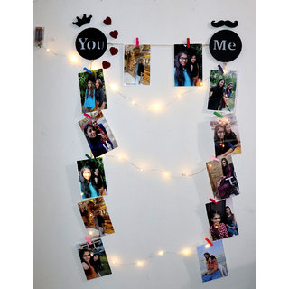 Khush Its Amazing Wooden Hanging You And Me With Led Light