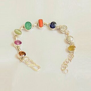 NAVRATAN STONE 100NATURAL  GEMS STONE BRACELET FOR MAN  WOMAN - Bangles & Bracelets | Buy online on ZillyBuy