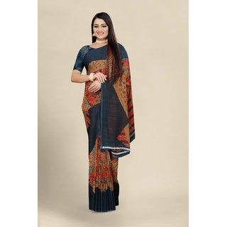 Sharda Creation Multicolor Georgette Printed Saree With Blouse - Sarees | Buy online on ZillyBuy