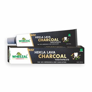 wheezal hekla lava charcoal tooth paste pack of 4 