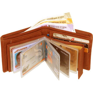 Eaglebuzz Tan Leatherite Bi-fold Wallet with 9 ATM Card Holder - Handbags | Buy online on ZillyBuy