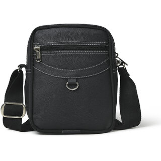 MATRICE messenger bag with black faux vegan leather(NE-S-0799-Black) - Handbags | Buy online on ZillyBuy
