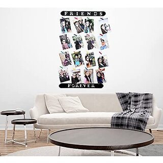 Khush Its Amazing Wood Moments Hanging Photo Display, DIY Picture Photo Frame Collage Set Includes Multi colour Clips (Friends Forever)
