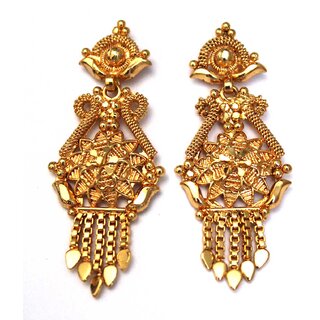 S L GOLD 1 Gram Micro Plated Flower Earring E6 - Earrings | Buy online on ZillyBuy