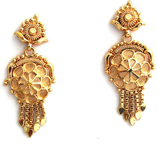 S L GOLD 1 Gram Micro Plated Flower Design Earring E1 - Earrings | Buy online on ZillyBuy