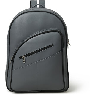 matrice laptop backpack bag with grey faux vegan leather ne s 0803 grey 