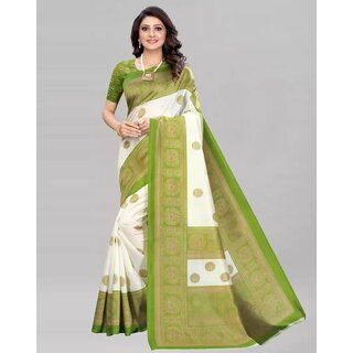 SVB Saree Green Colour Art Silk Printed Saree - Sarees | Buy online on ZillyBuy