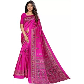 SVB Saree Pink  Colour Art Silk Saree - Sarees | Buy online on ZillyBuy