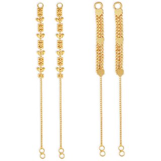 1gram gold Plated Kanchain Ear chain earcuff Ear to Ear Combo for Women & Girls - Earrings | Buy online on ZillyBuy