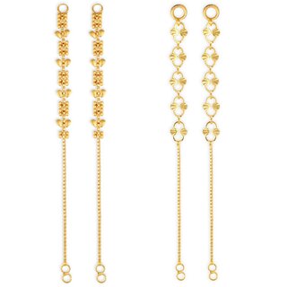 1gram gold Plated Kanchain Ear chain earcuff Ear to Ear Combo for Women & Girls - Earrings | Buy online on ZillyBuy