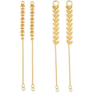 1gram gold Plated Kanchain Ear chain earcuff Ear to Ear Combo for Women & Girls - Earrings | Buy online on ZillyBuy